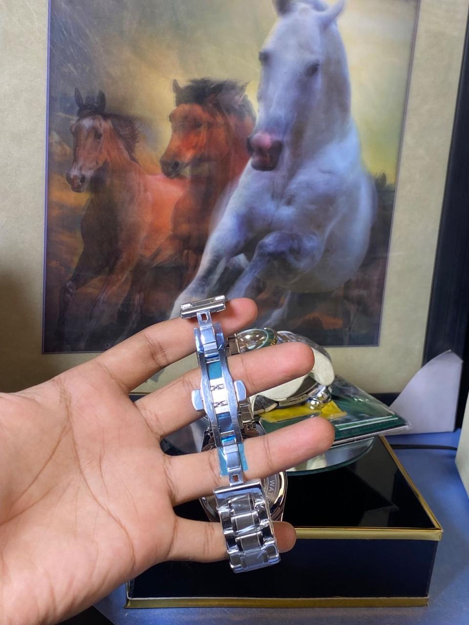 Elite Chain Master Edition Polished Multi-Display Men’s Watch