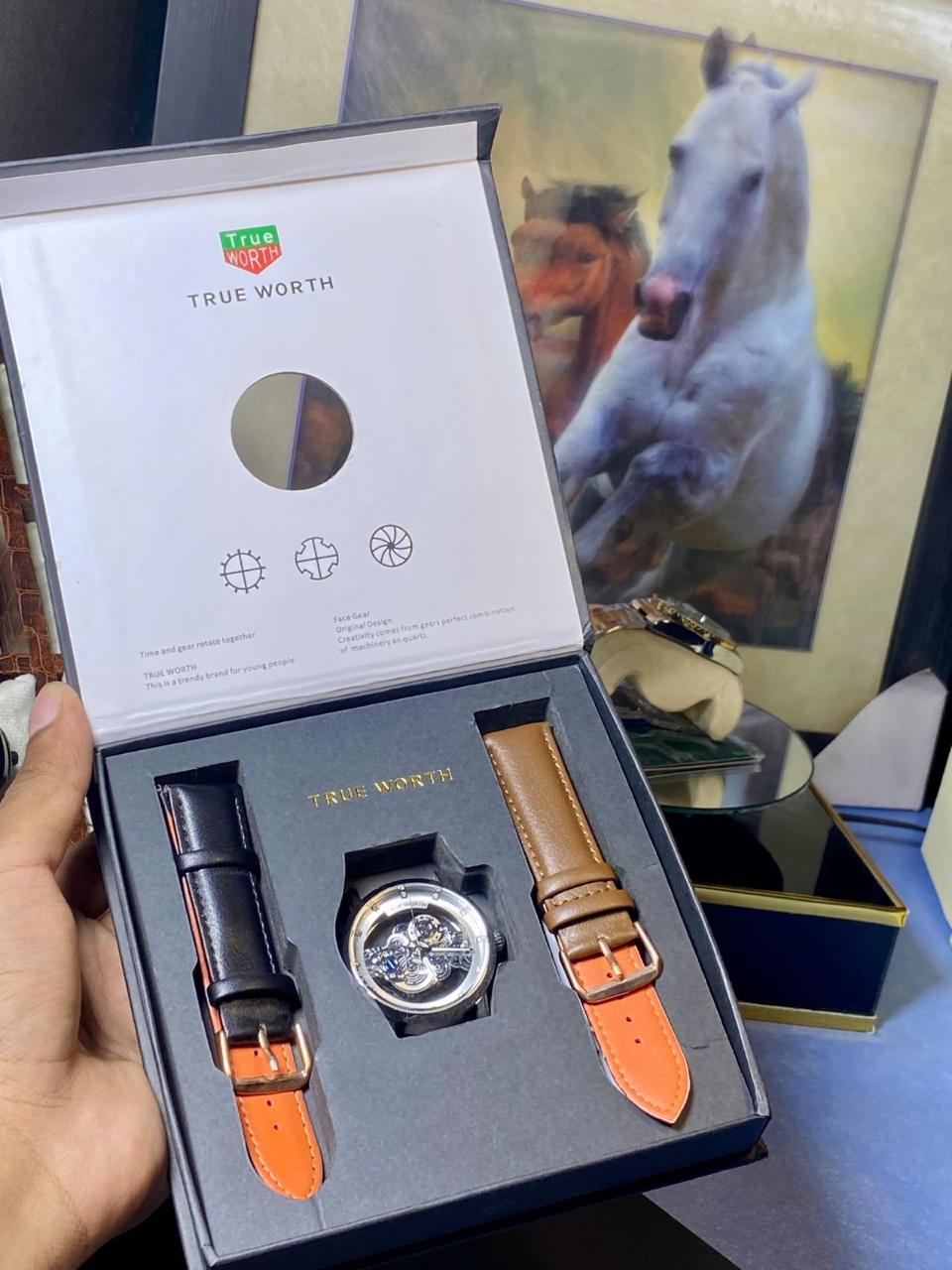 True Worth Double Strap Edition Modern Dual Band Watch