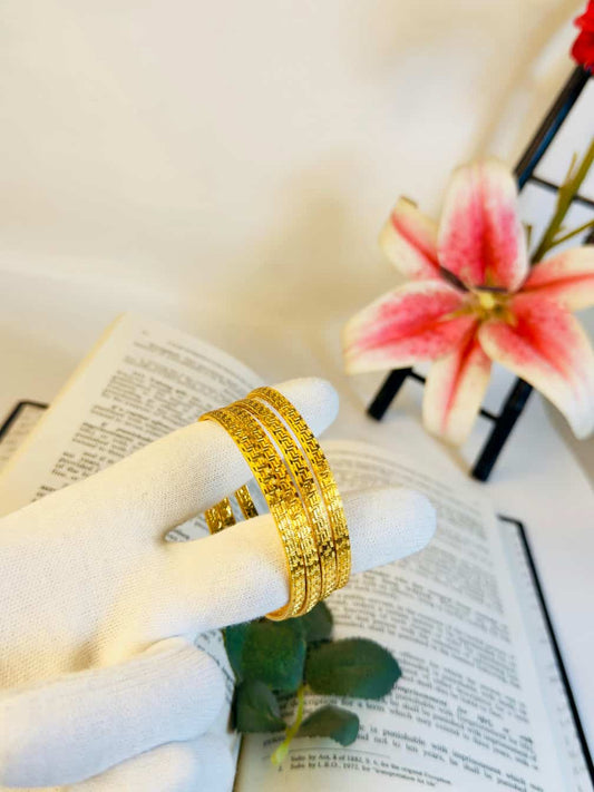 4 Piece Traditional Gold Plated Bangles Set