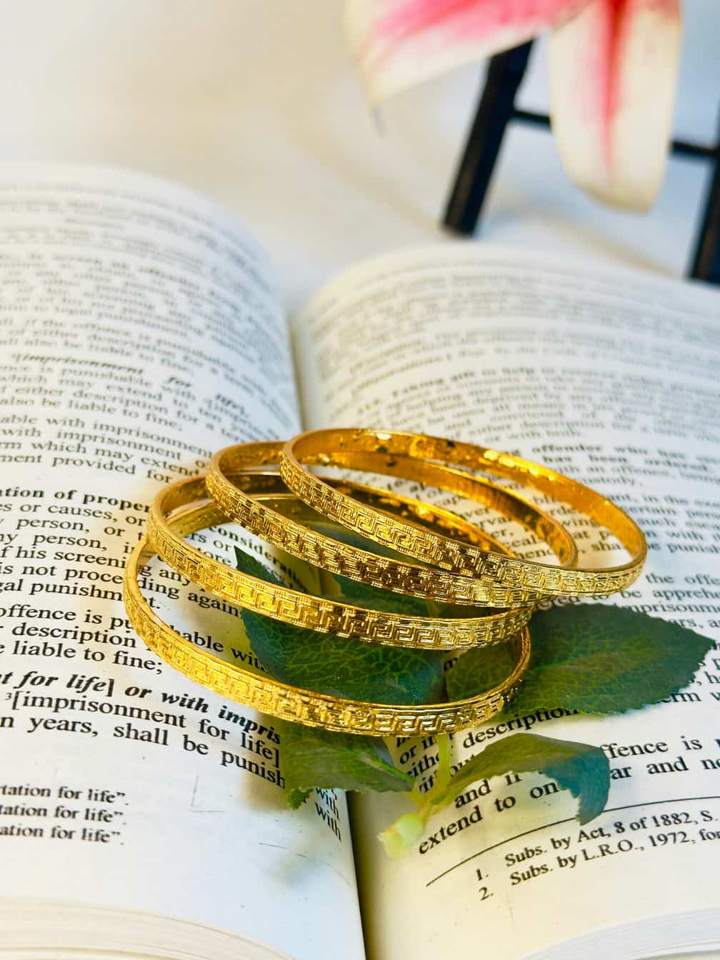 4 Piece Traditional Gold Plated Bangles Set